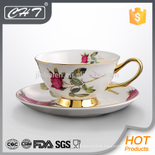 Hochwertige elegante Keramik-Set Kaffeetasse und Untertasse